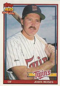 #341 John Moses - Minnesota Twins - 1991 O-Pee-Chee Baseball