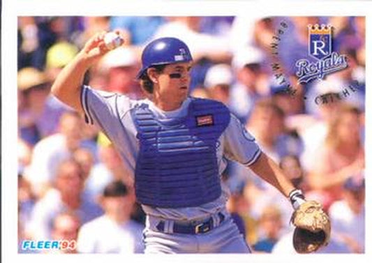 #166 Brent Mayne - Kansas City Royals - 1994 Fleer Baseball