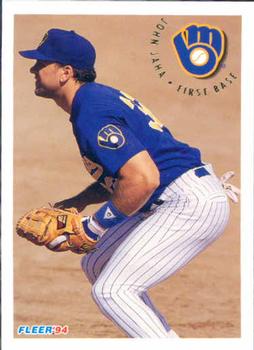 #180 John Jaha - Milwaukee Brewers - 1994 Fleer Baseball