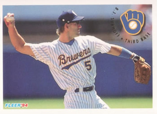 #192 B.J. Surhoff - Milwaukee Brewers - 1994 Fleer Baseball