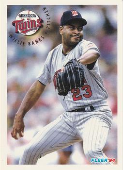 #199 Willie Banks - Minnesota Twins - 1994 Fleer Baseball