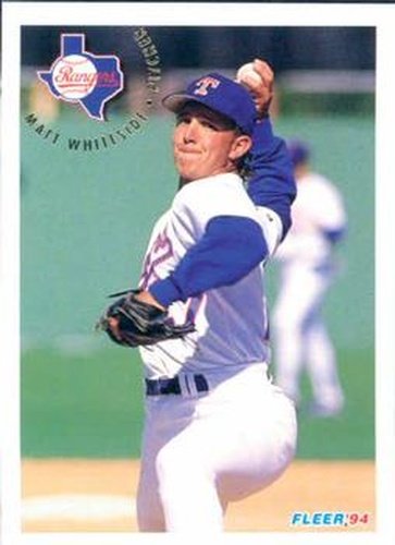 #323 Matt Whiteside - Texas Rangers - 1994 Fleer Baseball