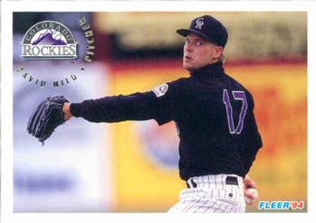 #447 David Nied - Colorado Rockies - 1994 Fleer Baseball