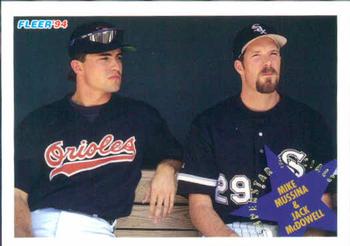 #708 Mike Mussina / Jack McDowell - Baltimore Orioles / Chicago White Sox - 1994 Fleer Baseball