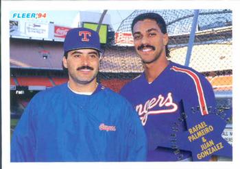 #710 Rafael Palmeiro / Juan Gonzalez - Texas Rangers - 1994 Fleer Baseball