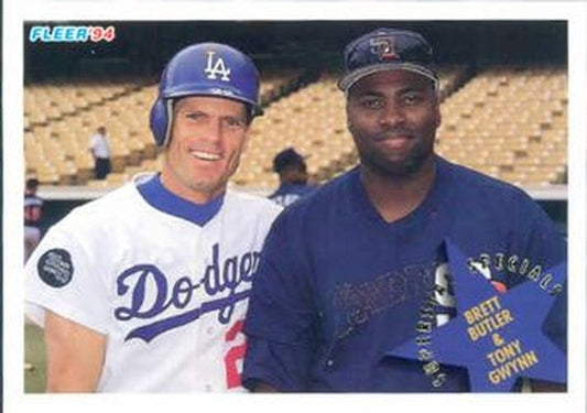 #711 Brett Butler / Tony Gwynn - Los Angeles Dodgers / San Diego Padres - 1994 Fleer Baseball