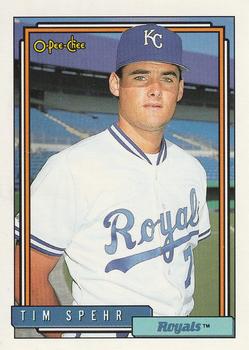 #342 Tim Spehr - Kansas City Royals - 1992 O-Pee-Chee Baseball