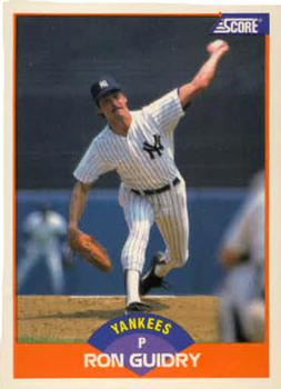 #342 Ron Guidry - New York Yankees - 1989 Score Baseball
