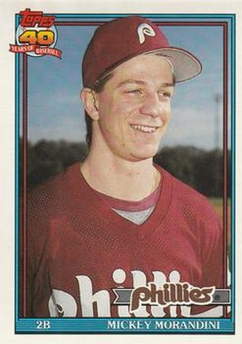 #342 Mickey Morandini - Philadelphia Phillies - 1991 O-Pee-Chee Baseball