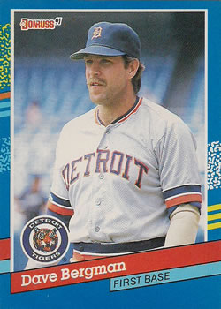 #342 Dave Bergman - Detroit Tigers - 1991 Donruss Baseball