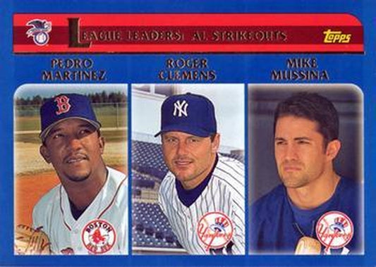 #342 American League Strikeout Leaders - Boston Red Sox / New York Yankees / New York Yankees - 2003 Topps Baseball