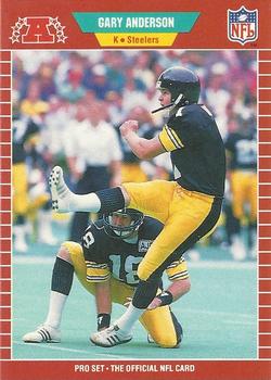 #342 Gary Anderson - Pittsburgh Steelers - 1989 Pro Set Football