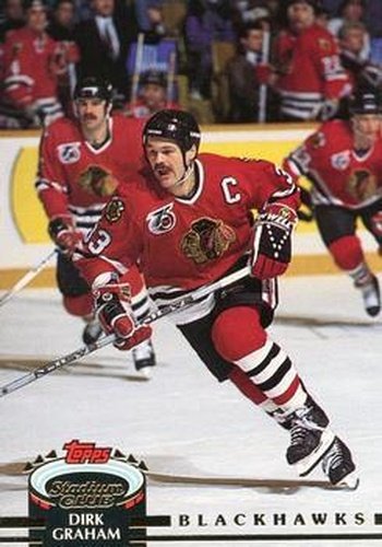 #342 Dirk Graham - Chicago Blackhawks - 1992-93 Stadium Club Hockey
