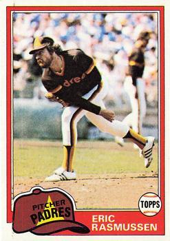 #342 Eric Rasmussen - San Diego Padres - 1981 Topps Baseball