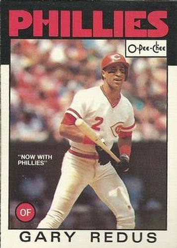 #342 Gary Redus - Philadelphia Phillies - 1986 O-Pee-Chee Baseball
