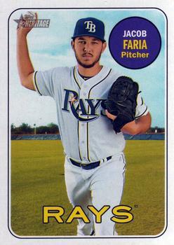 #342 Jacob Faria - Tampa Bay Rays - 2018 Topps Heritage Baseball