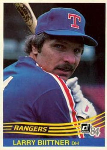#342 Larry Biittner - Texas Rangers - 1984 Donruss Baseball
