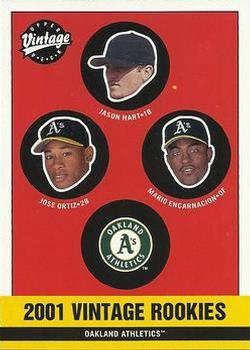 #342 Jason Hart / Jose Ortiz / Mario Encarnacion - Oakland Athletics - 2001 Upper Deck Vintage Baseball