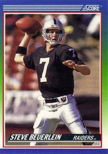 #342 Steve Beuerlein - Los Angeles Raiders - 1990 Score Football
