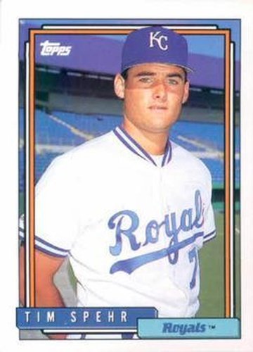 #342 Tim Spehr - Kansas City Royals - 1992 Topps Baseball