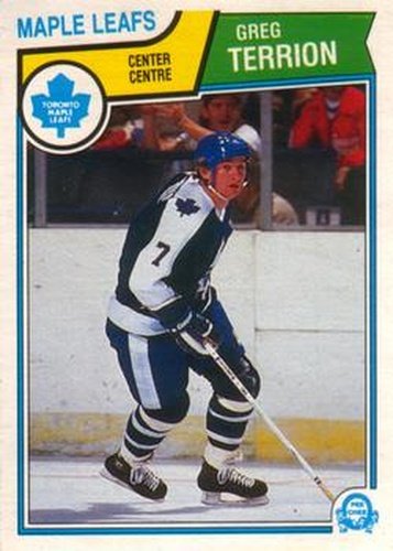 #342 Greg Terrion - Toronto Maple Leafs - 1983-84 O-Pee-Chee Hockey