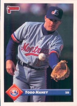 #342 Todd Haney - Montreal Expos - 1993 Donruss Baseball