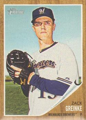 #342 Zack Greinke - Milwaukee Brewers - 2011 Topps Heritage Baseball