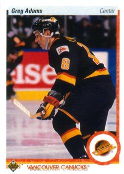 #342 Greg Adams - Vancouver Canucks - 1990-91 Upper Deck Hockey
