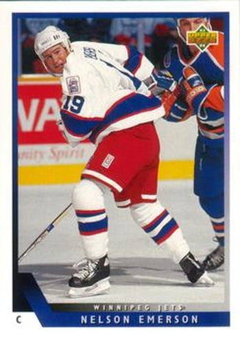 #342 Nelson Emerson - Winnipeg Jets - 1993-94 Upper Deck Hockey