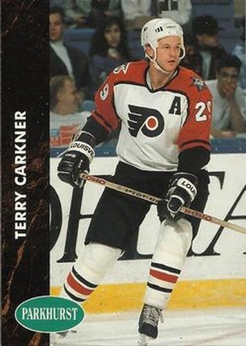 #342 Terry Carkner - Philadelphia Flyers - 1991-92 Parkhurst Hockey