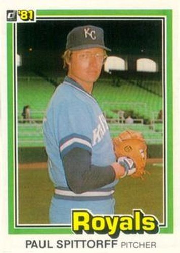 #342a Paul Splittorff - Kansas City Royals - 1981 Donruss Baseball