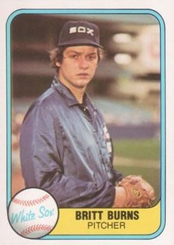 #342b Britt Burns - Chicago White Sox - 1981 Fleer Baseball