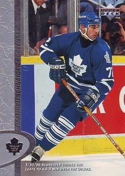 #343 Mathieu Schneider - Toronto Maple Leafs - 1996-97 Upper Deck Hockey