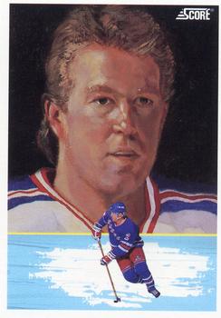#343 Brian Leetch - New York Rangers - 1991-92 Score American Hockey