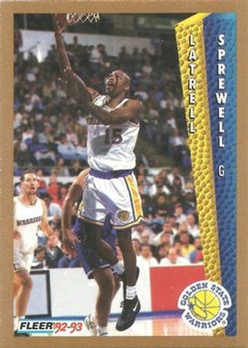 #343 Latrell Sprewell - Golden State Warriors - 1992-93 Fleer Basketball