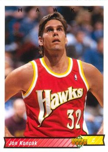 #343 Jon Koncak - Atlanta Hawks - 1992-93 Upper Deck Basketball