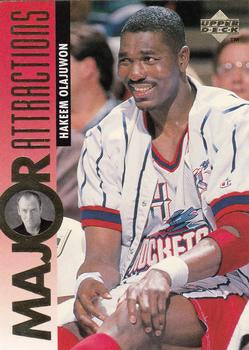 #343 Hakeem Olajuwon / Corbin Bernsen - Houston Rockets - 1995-96 Upper Deck Basketball