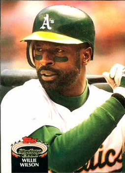 #343 Willie Wilson - Oakland Athletics - 1992 Stadium Club Baseball