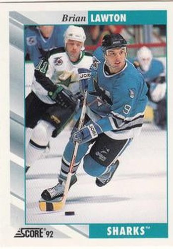 #343 Brian Lawton - San Jose Sharks - 1992-93 Score USA Hockey