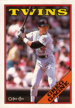 #343 Greg Gagne - Minnesota Twins - 1988 O-Pee-Chee Baseball