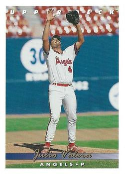 #343 Julio Valera - California Angels - 1993 Upper Deck Baseball