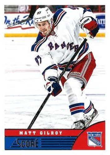#343 Matt Gilroy - New York Rangers - 2013-14 Score Hockey