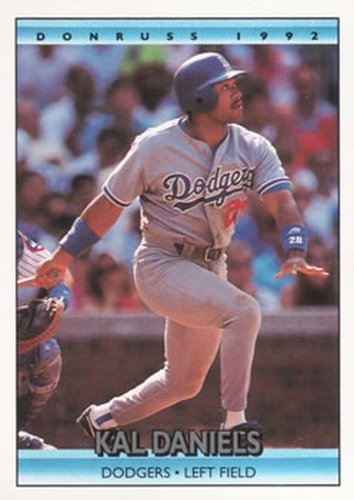 #343 Kal Daniels - Los Angeles Dodgers - 1992 Donruss Baseball