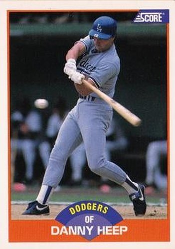 #343 Danny Heep - Los Angeles Dodgers - 1989 Score Baseball