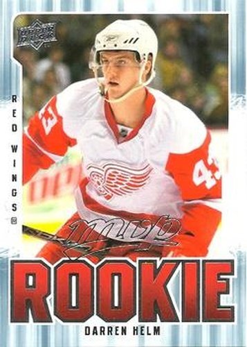 #343 Darren Helm - Detroit Red Wings - 2008-09 Upper Deck MVP Hockey