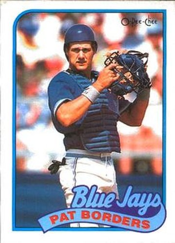 #343 Pat Borders - Toronto Blue Jays - 1989 O-Pee-Chee Baseball