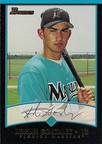 #343 Adrian Gonzalez - Florida Marlins - 2001 Bowman Baseball
