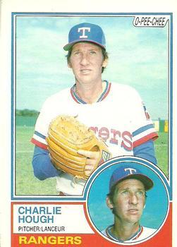 #343 Charlie Hough - Texas Rangers - 1983 O-Pee-Chee Baseball