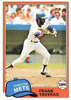 #343 Frank Taveras - New York Mets - 1981 Topps Baseball