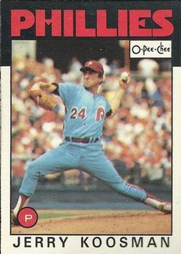 #343 Jerry Koosman - Philadelphia Phillies - 1986 O-Pee-Chee Baseball